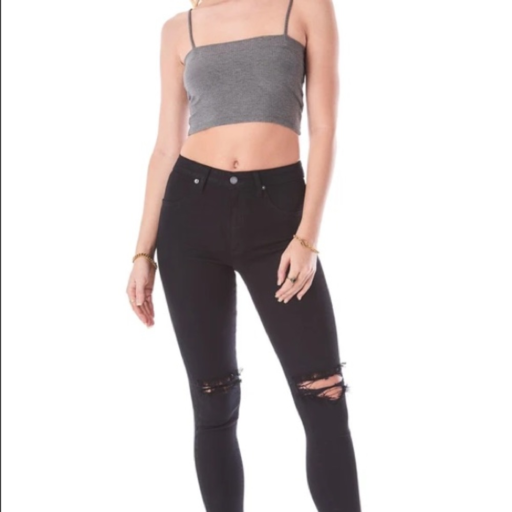 Carmar denim black ripped skinny jeans